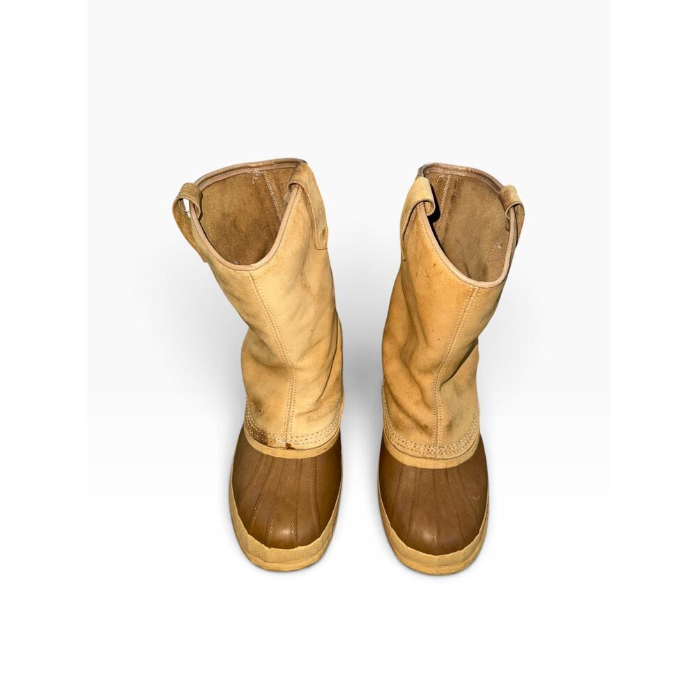 Vintage Sorel Pawnee Boots Men Size 12 Made in Canada Leather Rubber Duck Boots - Picture 13 of 16